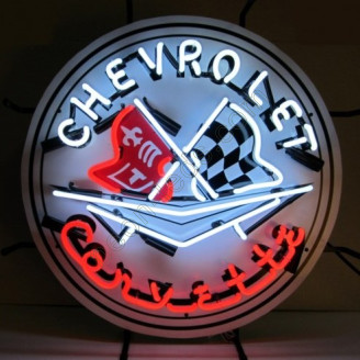 Chevrolet Flag Neon Auto Sign