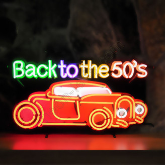 Back to the 50 car neon auto sign
