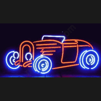 1932 Red Road Neon Auto Sign