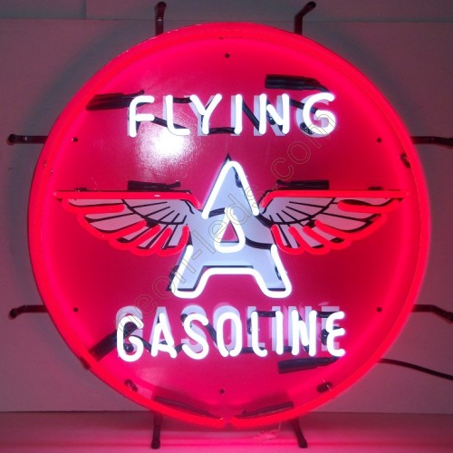 Flying A Gasoline Neon Auto Sign