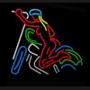 Motorcycle Rider Lady Neon Auto Sign