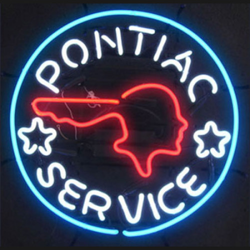 Indian Head Pontiac Service Neon Auto Sign