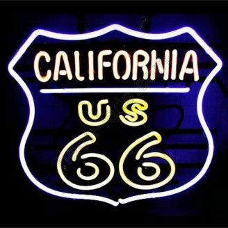 California Route 66 Neon Auto Sign