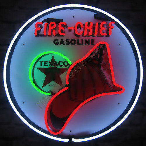 TEXACO FIRE CHIEF NEON AUTO SIGN TEXACO FIRE CHIEF NEON AUTO SIGN
