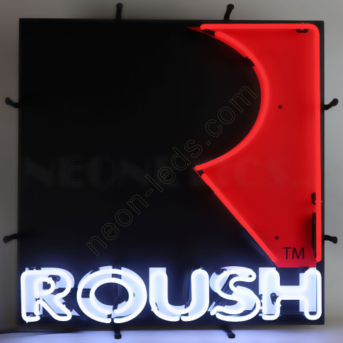 ROUSH SQUARE R NEON AUTO SIGN ROUSH SQUARE R NEON AUTO SIGN