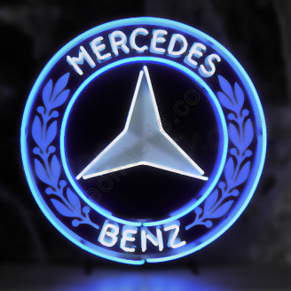 Mercedes benz neon auto sign