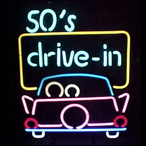 50s Drive In Neon Auto Sign
