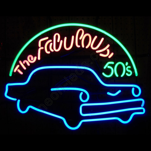 Fabulous 50s Neon Auto Sign Fabulous 50s Neon Auto Sign