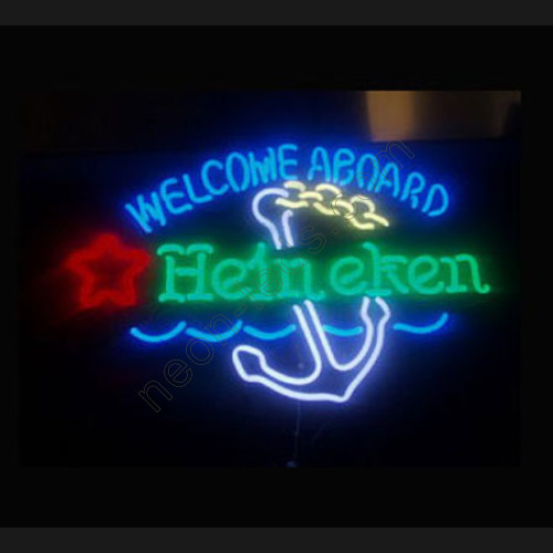 Heineken Welcome Aboard Nautical Neon Sign
