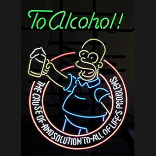 To alcohol neon sign