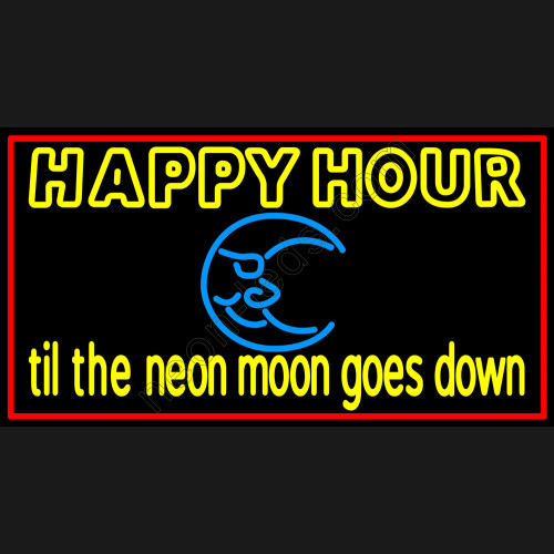 Blue moon happy hours.ll neon beer sign Blue moon happy hours.ll neon beer sign