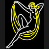 Blue moon lady art neon beer sign