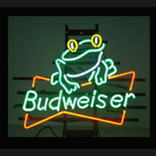 Budweiser Frog Neon Beer Sign Budweiser Frog Neon Beer Sign