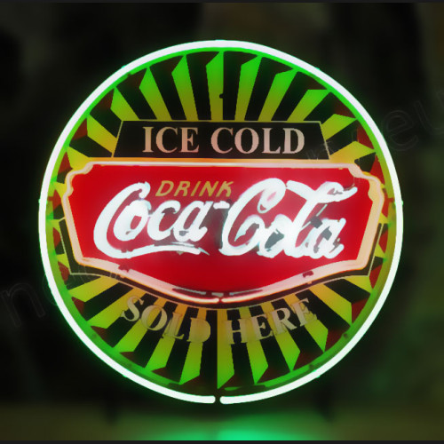 Coca-Colaicecold fifties neon beer sign