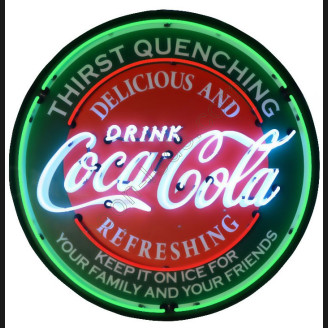 COCA-COLA EVERGREEN NEON SIGN in a steel can
