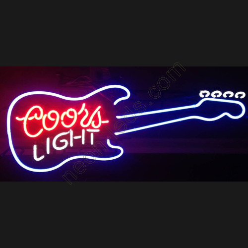 Coors light guitar neon beer sign
