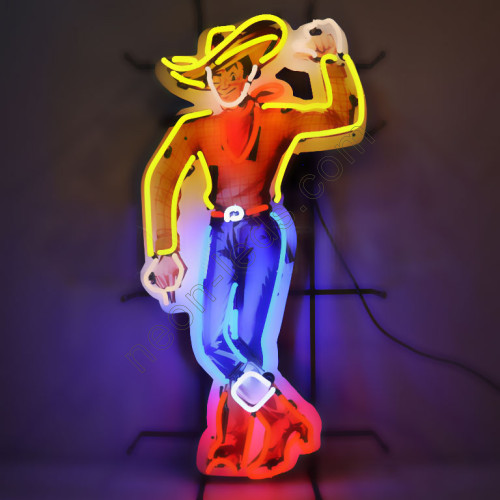 COWBOY vegas vic neon sign