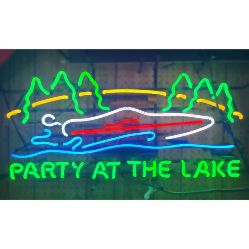 PARTY AT THE LAKE NEON SIGN PARTY AT THE LAKE NEON SIGN