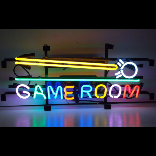Game Room Cue Stick Neon Sign