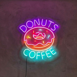 Donuts Coffee neon sign