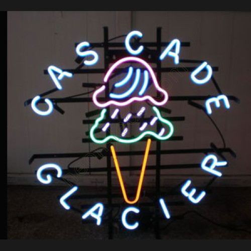 Cas Cade Glacier Neon Sign