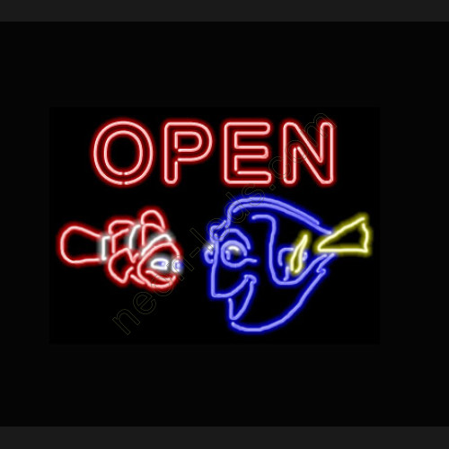 Fish Neon Open Sign Fish Neon Open Sign