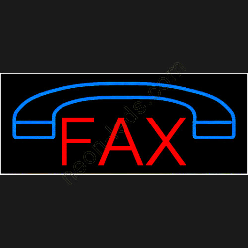 Fax with logo neon sign
