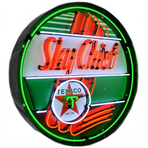 Texaco Sky Chief Gasoline Neon Sign Texaco Sky Chief Gasoline Neon Sign
