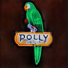 POLLY GAS NEON SIGN in shaped steel can