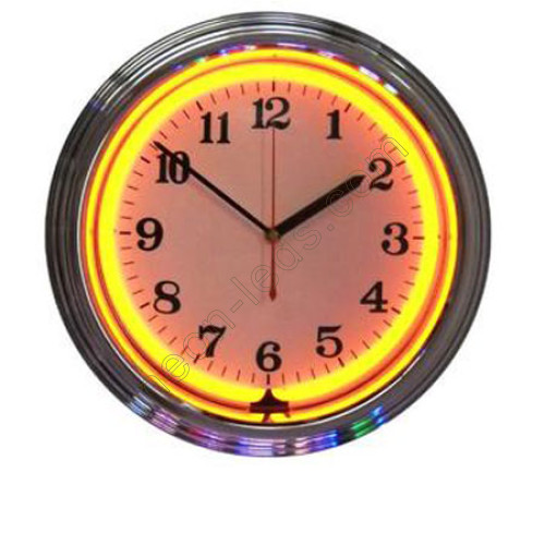 Yellow Color Neon Clock