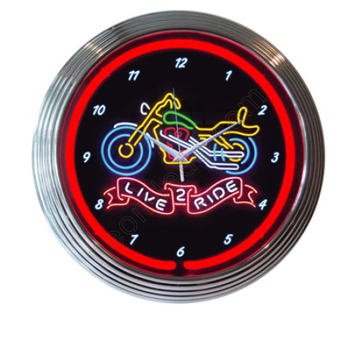 LIVE 3 Ride Neon clock