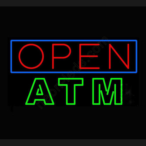 ATM neon open sign ATM neon open sign