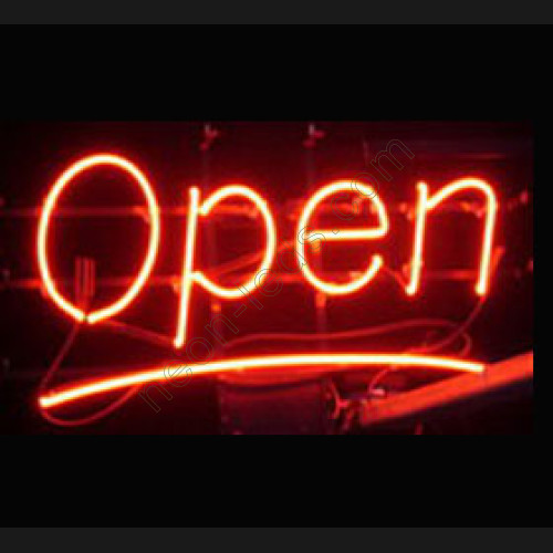 Red color neon open sign Red color neon open sign