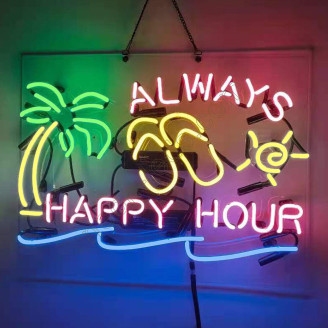 Always Happy Hour Neon beer Sign