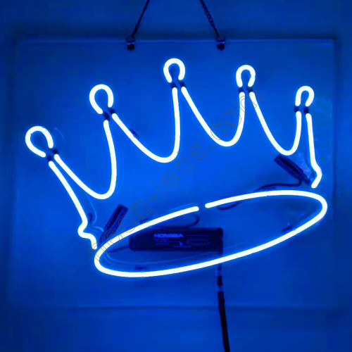 Blue Crown Neon Sign