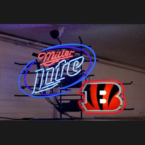 Cincinnati Bengals Miller Lite Neon Sign Cincinnati Bengals Miller Lite Neon Sign