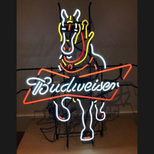 Clydesdale Horse neon beer sign