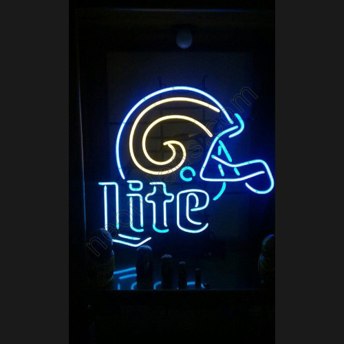 Los Angeles Rams Lite neon beer sign