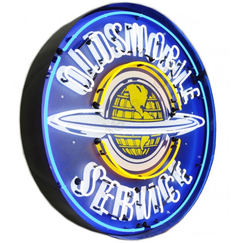 OLDSMOBILE SERVICE NEON SIGN in steel OLDSMOBILE SERVICE NEON SIGN in steel