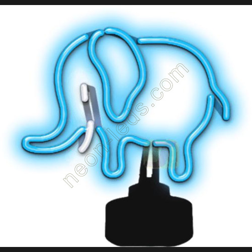 Blue Elephant Neon Sculpture Blue Elephant Neon Sculpture