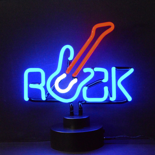 Rock With Guitar Neon Sculpture Rock With Guitar Neon Sculpture