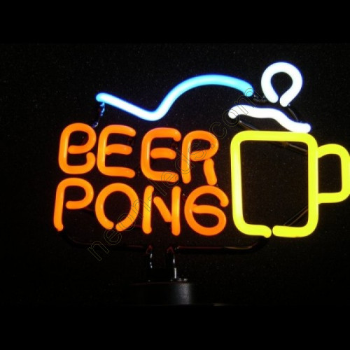 Beer pong neon sculpture Beer pong neon sculpture